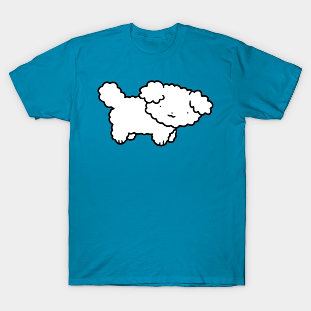 White Fluffy Dog T-Shirt by saradaboru